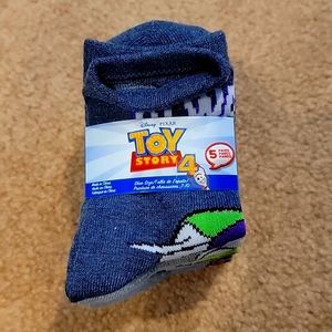 5 pairs Toy Story 4 socks, size 7-10.